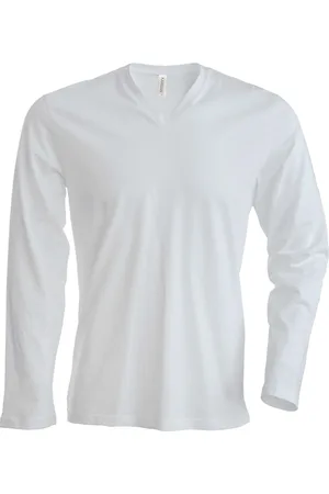 Kariban T-shirt Col V manches longues