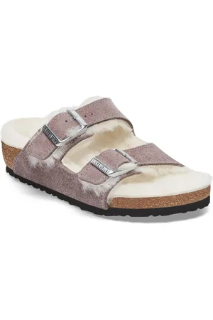 Birkenstock Sandales fille Arizona Shearling Suede Leather/Fur