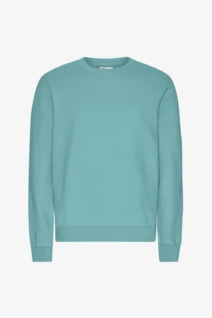 Colorful Standard Pull col rond Classic Teal Blue