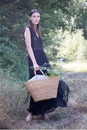 Kimood Sac panier tressé à la main