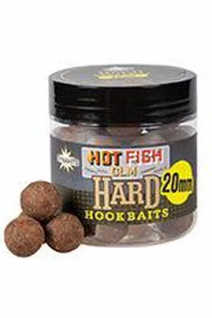 DYNAMITE BAITS Bouillettes denses Hot fish & glm hard hookbaits 20 mm