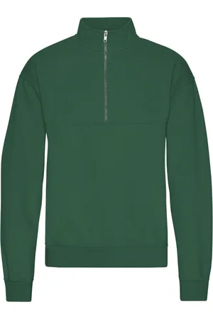 Colorful Standard Pull mérinos 1/4 de zip Emerald Green