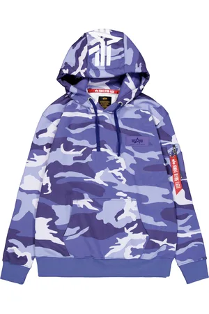 Alpha Industries Sweatshirt à capuche imprimé camouflage au dos