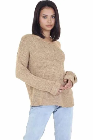 Brave Soul Health Femmes Pull LK-248SANTÉ TAUPE