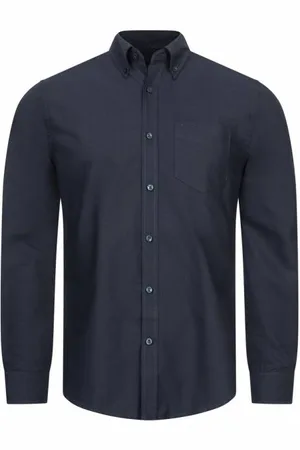 Ben Sherman Oxford Hommes Chemise à manches longues 0076260-MARINE FONCÉE