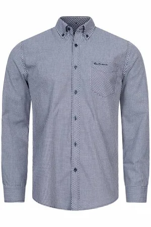 Ben Sherman Signature Hommes Chemise à manches longues 0076522-MARINE