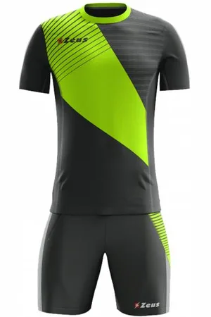 Zeus Kit Alex Hommes Ensemble de foot avec Short jaune fluo