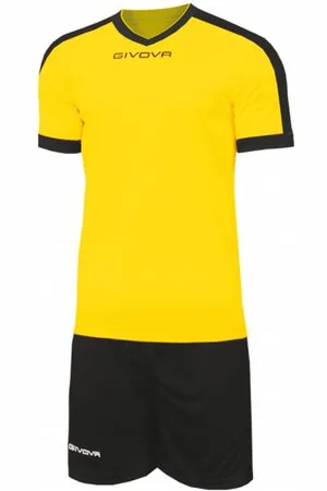 Givova Kit Revolution Maillot de football avec Short jaune