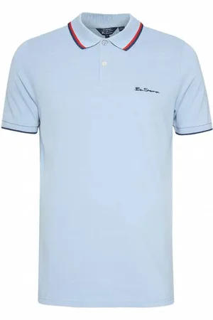 Ben Sherman Twin Tipped Hommes Polo 0076270-ICEBLUE
