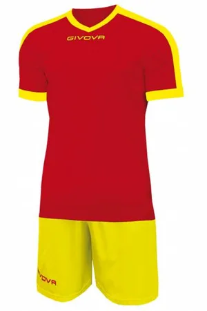 Givova Kit Revolution Maillot de football avec Short jaune
