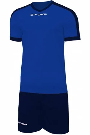 Givova Kit Revolution Maillot de football avec Short bleu marine
