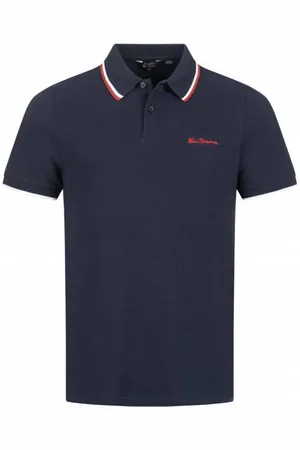 Ben Sherman Twin Tipped Hommes Polo 0076270-MARINE FONCÉE