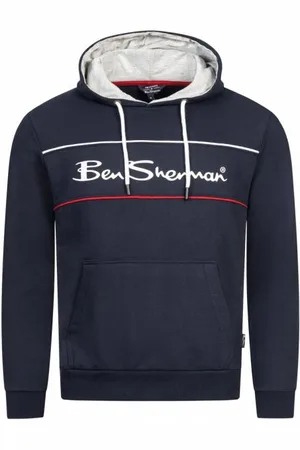 Ben Sherman Two Colour Panel Hommes Sweat à capuche 0067811-MARINE