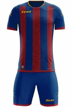 Zeus Icon Teamwear Set Maillot avec short royal blue rouge foncé