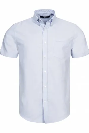 Ben Sherman Casual Hommes Chemise à manches courtes 0075983CIEL