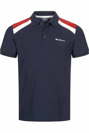 Ben Sherman Stripe Hommes Polo 0065225-MARINE FONCÉE