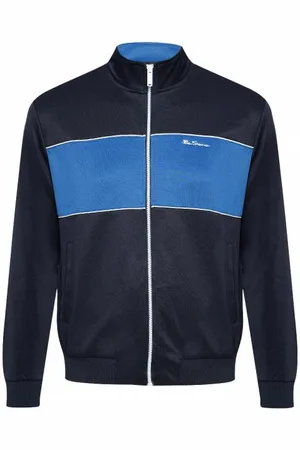 Ben Sherman Chest Panel Track Retro Hommes Veste 0065217-MARINE