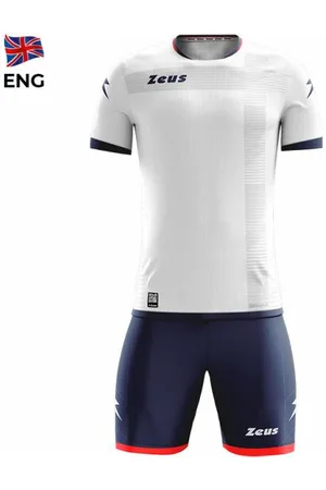 Zeus Mundial Teamwear Set Maillot avec short blanc marine