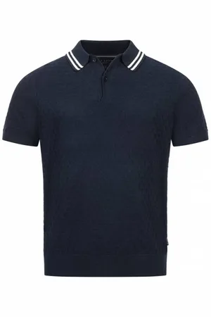Ted Baker Mahana Stitched Hommes Polo 267386-MARINE