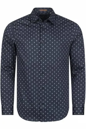 Ted Baker Ardea Dot Hommes Chemise à manches longues 272171-MARINE