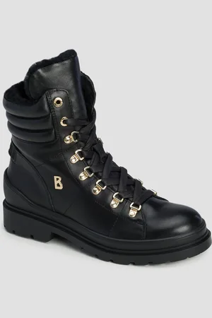 Bogner Chaussures hautes en cuir noires pour femmes St.Moritz S 14