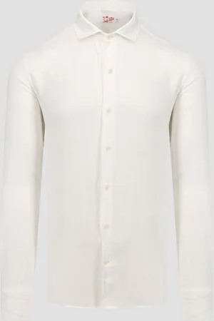 MC2 SAINT BARTH Chemise en lin blanche pour hommes