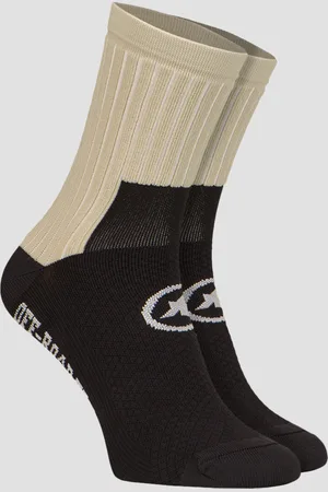 Assos Chaussettes de cyclisme noires et beiges Trail Socks T3