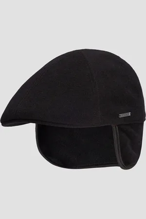 Stetson Casquettte avec cache-oreilles noire pour hommes Texas Wool Cashmere EF