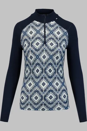 Helly Hansen T-shirt thermoactif à manches longues pour femmes W Lifa Merino Midweight Graphic 1/2 zip