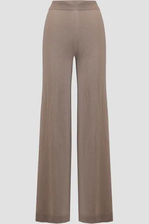 Allude Pantalon en laine moka pour femmes