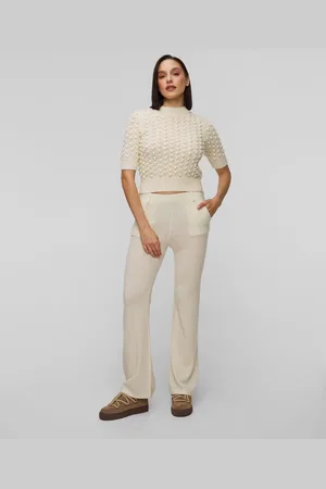 KUJTEN Pantalon en cachemire pour femmes Smocky