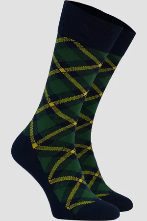 Burlington Chaussettes pour hommes Tartan