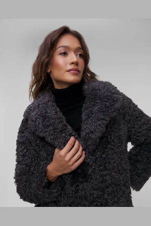 Stand Studio Manteau en fourrure pour femmes Camille Cocoon Coat