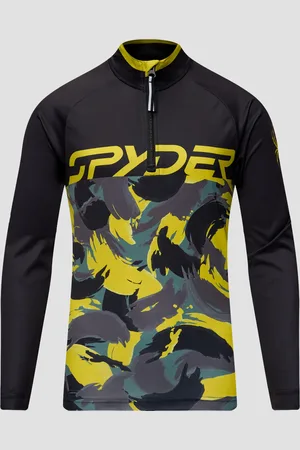 Spyder Col roulé de ski pour garçons Camo Half Zip