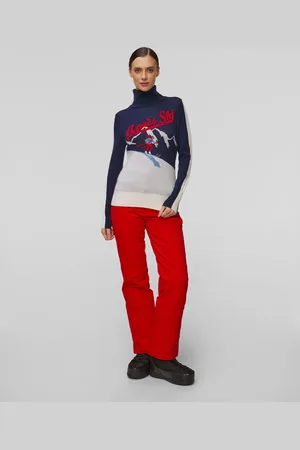 We Norwegians Pull à col roulé en laine pour femmes AfterSki
