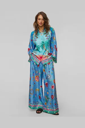 Camilla Chemise en soie pour femmes A Painted Village