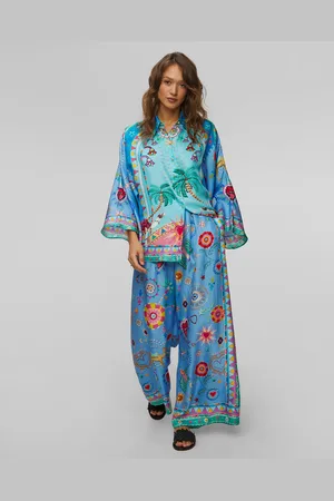 Camilla Pantalon en soie pour femmes A Painted Village