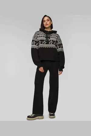 Perfect Moment Pull en laine à capuche pour femmes Holiday Half Zip