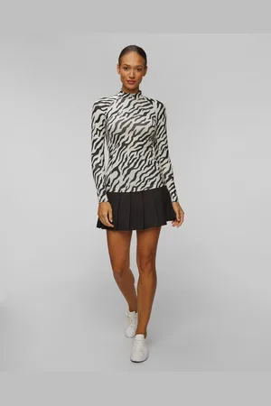 J Lindeberg Longsleeve technique blanc et noir pour femmes J.Lindeberg Ella Print Compression Top