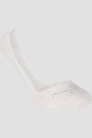 Burlington Chaussettes blanches pour hommes Carrington Invisibles