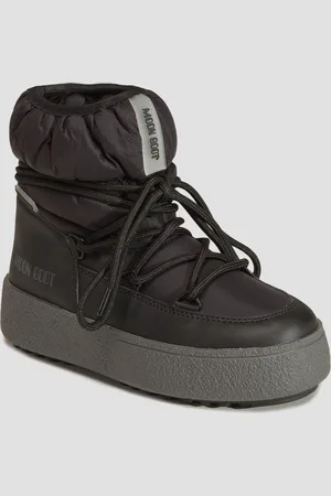 Moon Boot Bottes de neige pour enfants Jtrack Low Nylon Wp Noires