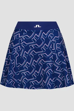 J Lindeberg Jupe de sport bleue pour femmes J.Lindeberg Jane Print