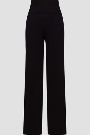 Allude Pantalon en laine noire pour femmes