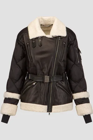 Bogner Veste de ski en cuir pour femmes Luna-Ld
