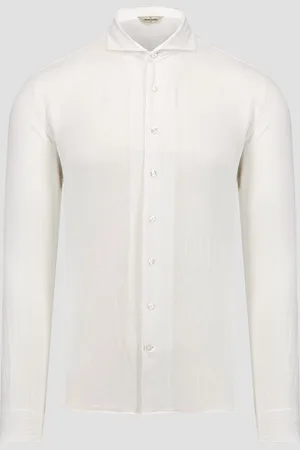 Gran Sasso Chemise en lin blanche Vintage