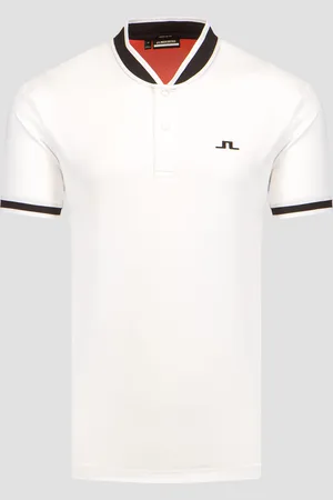 J Lindeberg Polo blanc et orange pour hommes J.Lindeberg Jensen