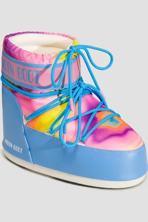 Moon Boot Bottes de neige pour femmes Icon Low Tie Dye Bleues