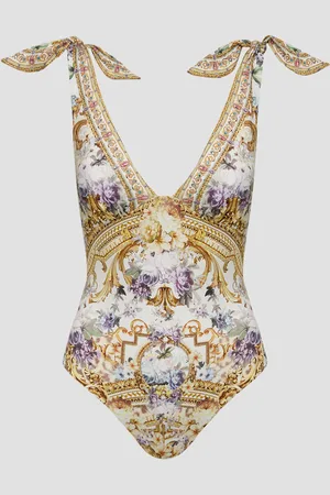 Camilla Maillot de bain une pièce pour femmes Ruched Tri - Tie Shoulder