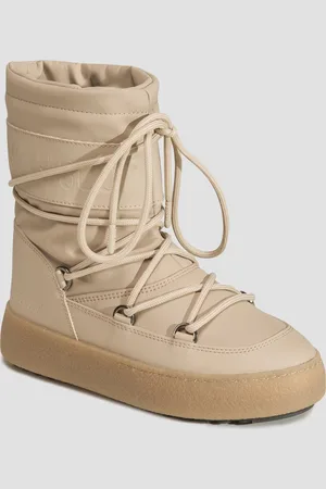 Moon Boot Bottes de neige pour femmes Ltrack Tube Rubber Beiges
