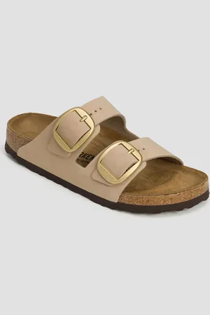 Birkenstock Sandales beiges pour femmes Arizona Big Buckle LENB Narrow